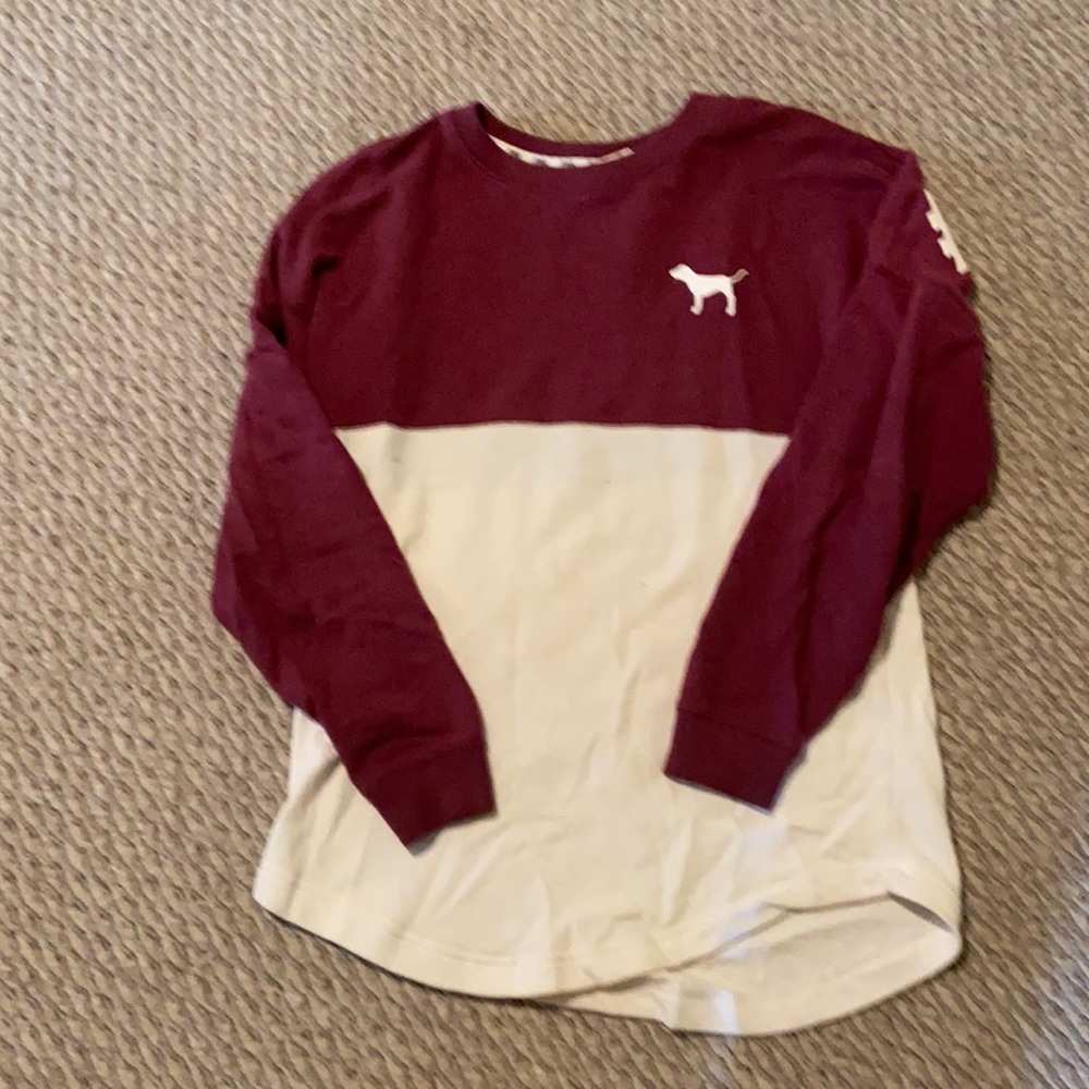 Pink oversized crew neck